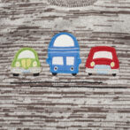 Boys Car & Bus Embroidered 100% Organic Cotton Sweater - Image 2