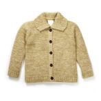 Unisex 100% Organic Cotton Collar Sweater Cardigan