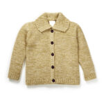 Unisex 100% Organic Cotton Collar Sweater Cardigan