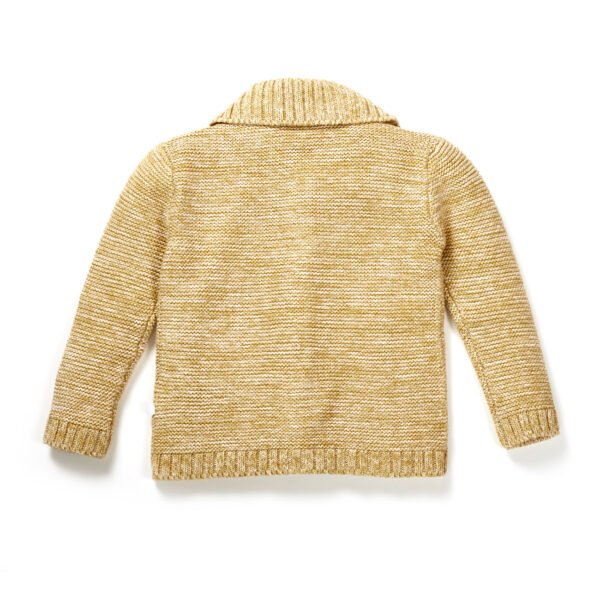 Unisex 100% Organic Cotton Collar Sweater Cardigan - Image 3
