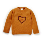 Girls Heart Printed 100% Organic Cotton Sweater