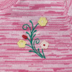 Girls Floral Embroidered 100% Organic Cotton Sweater - Image 3