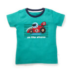 Boys Car Graphic Printed 100% Organic Cotton T-Shirt