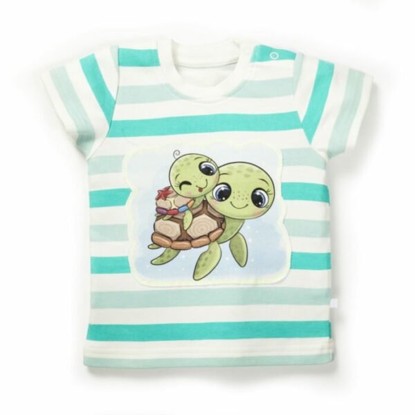Boys Elephant & Turtle Printed T-Shirt Combo - Image 2