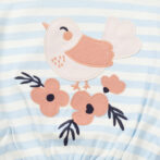 Girls Birds & Floral Embroidered Organic Cotton Top - Image 3