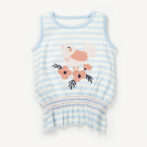 Girls Birds & Floral Embroidered Organic Cotton Top