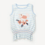 Girls Birds & Floral Embroidered Organic Cotton Top