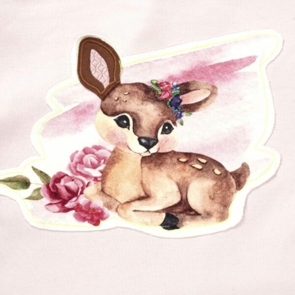 Girls Unicorn & Deer Printed T-Shirt Combo - Image 3