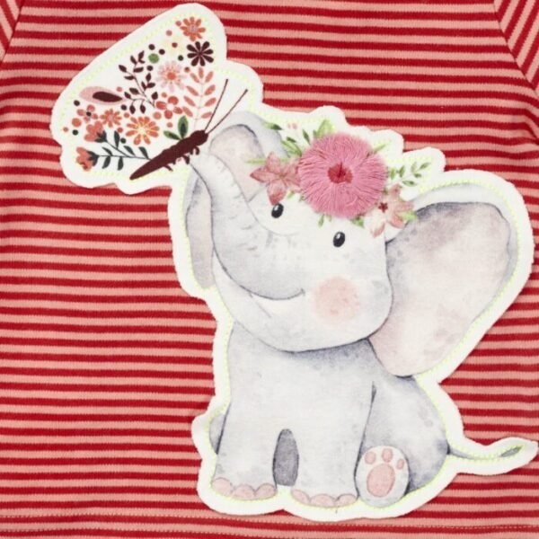 Girls Elephant & Giraffe Printed T-Shirts Combo - Image 3