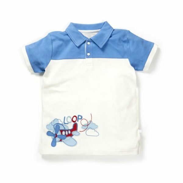 Boys Aeroplane Printed 100% Organic Cotton T-Shirt - Image 1