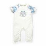 Boys Embroidered Sleepsuit with Elephant print