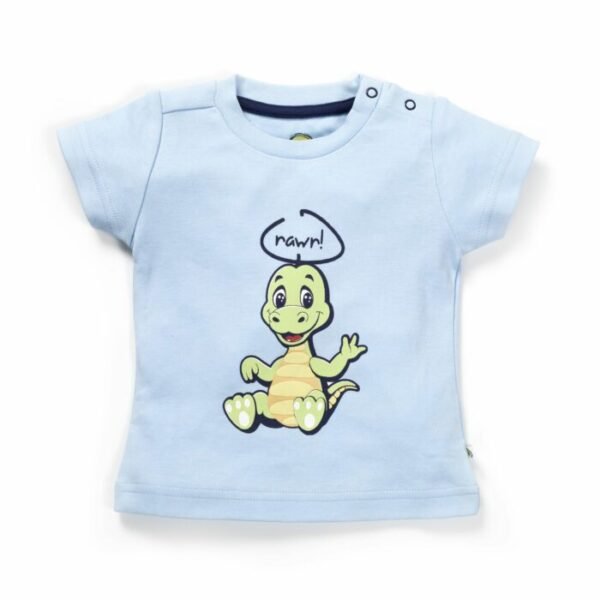 Boys 100% Organic Cotton T-Shirt & Denim Shorts - Image 2