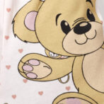 Girls Frill Neck Top and Teddy printed Leggings Set - Image 3