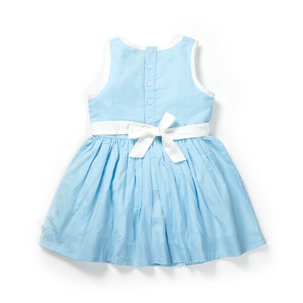 Girls 100% Organic Cotton Sea Life Embroidered Frock - Image 2