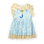 Girls Organic Cotton Umbrella Pattern Printed Frock