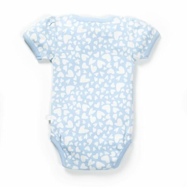Girls Printed 100% Organic Cotton Frill Neck Bodysuit - Image 4