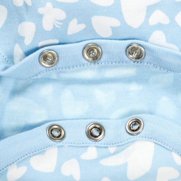 Girls Printed 100% Organic Cotton Frill Neck Bodysuit - Image 3