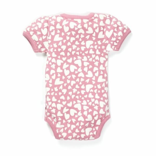 Girls Printed 100% Organic Cotton Frill Neck Bodysuit - Image 3