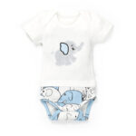 Boys 100% Organic Cotton Bodysuit with Elephant print