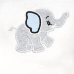 Boys 100% Organic Cotton Bodysuit with Elephant print - Image 2