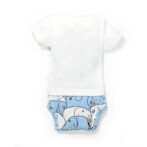 Boys 100% Organic Cotton Bodysuit with Elephant print - Image 3