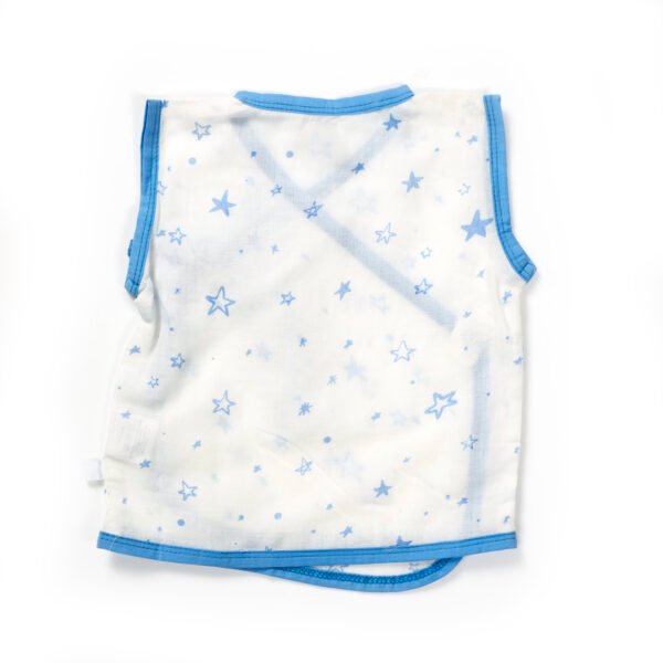 Unisex 100% Organic Cotton Blue Star Printed Jhabla - Image 4