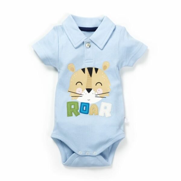 Unisex 100% Organic Cotton Bodysuit with Tiger Print - Image 1