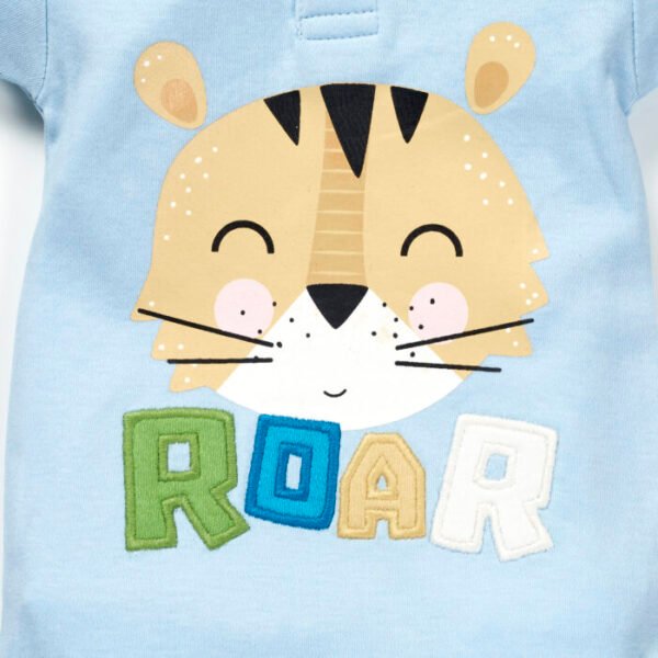 Unisex 100% Organic Cotton Bodysuit with Tiger Print - Image 2