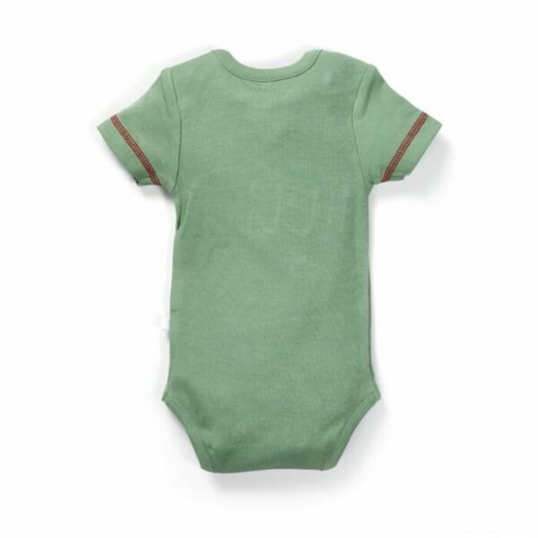 Boys 100% Organic Cotton Bodysuit with Monkey Print - Image 3