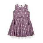 Girls Glitter Printed 100% Organic Cotton Frock