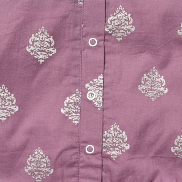 Girls Glitter Printed 100% Organic Cotton Frock - Image 3