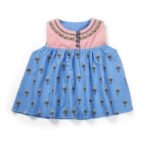 Girls Embroidered 100% Organic Top & Pyjama Set - Image 2