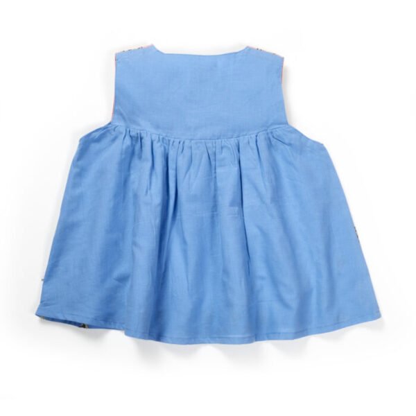 Girls Embroidered 100% Organic Top & Pyjama Set - Image 5