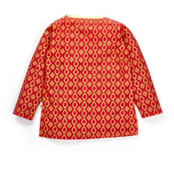 Boys Festive Glitter Printed Kurta & Dhoti - Image 3