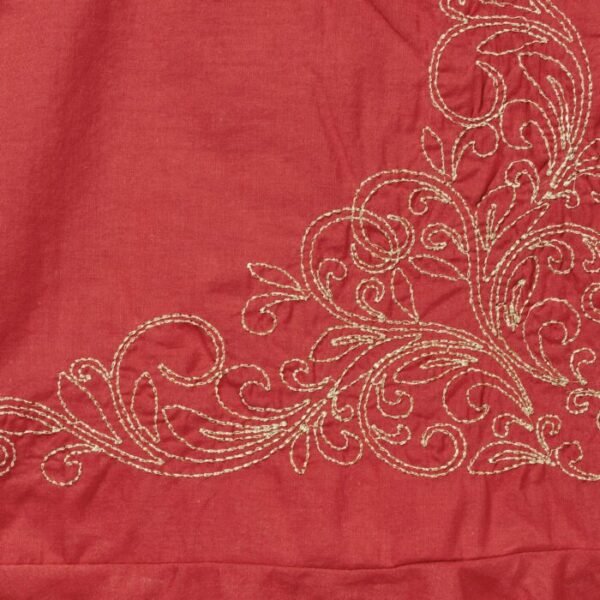 Girls Festive Embroidered Handkerchief Style Frock - Image 3