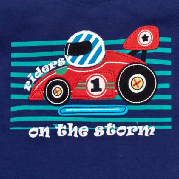 Boys Car Graphic Printed 100% Organic Cotton T-Shirt - Image 3