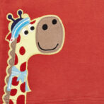 Boys Giraffe Embroidered 100% Organic Cotton T-Shirt - Image 3