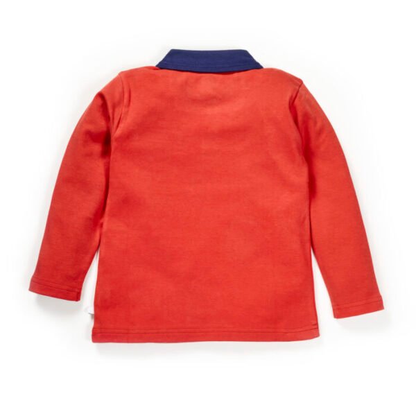 Boys Giraffe Embroidered 100% Organic Cotton T-Shirt - Image 2