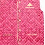 Boys Ethnic Printed 100% Organic Cotton Nehru Jacket - Image 3