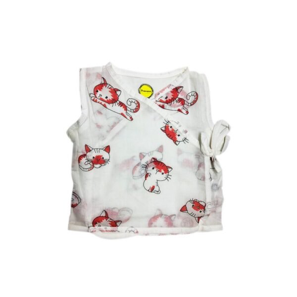 Unisex 100% Organic Cotton Cat Printed Jhabla Set - Image 2