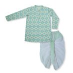 Boys Organic Cotton Printed Kurta & Gradient Dhoti - Image 2