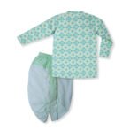 Boys Organic Cotton Printed Kurta & Gradient Dhoti - Image 3