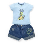Boys 100% Organic Cotton T-Shirt & Denim Shorts