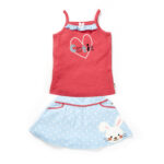 Girls 100% Organic Cotton Camisole & Skirt