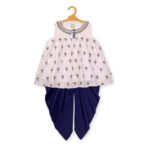 Girls Festive Embroidered 100% Organic Top & Pyjama