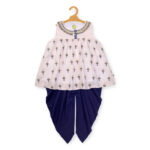 Girls Festive Embroidered 100% Organic Top & Pyjama