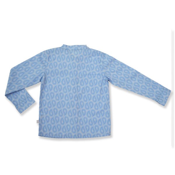 Boys Organic Cotton Paisley Printed Ethnic Shirt - Image 3
