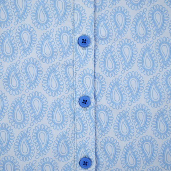 Boys Organic Cotton Paisley Printed Ethnic Shirt - Image 4