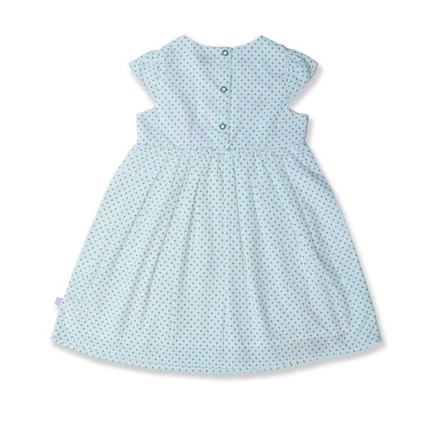 Girls Organic Cotton Floral Embroidered Ethnic Frock - Image 3