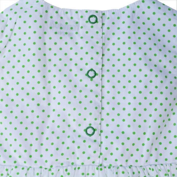 Girls Organic Cotton Floral Embroidered Ethnic Frock - Image 4